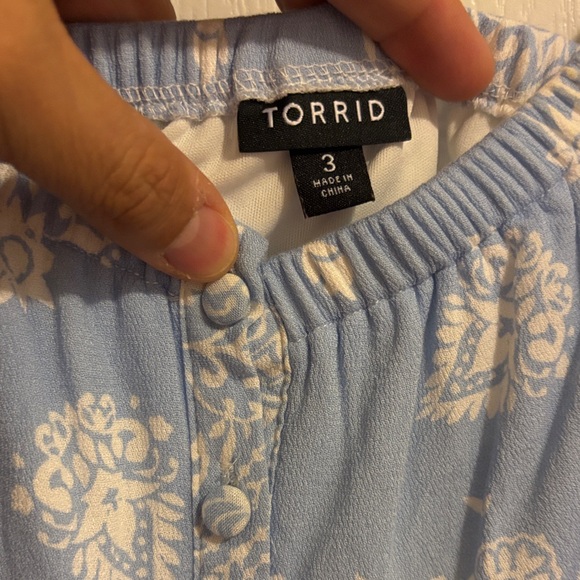 Torrid Light Blue Floral Maxi Dress - Picture 3 of 3